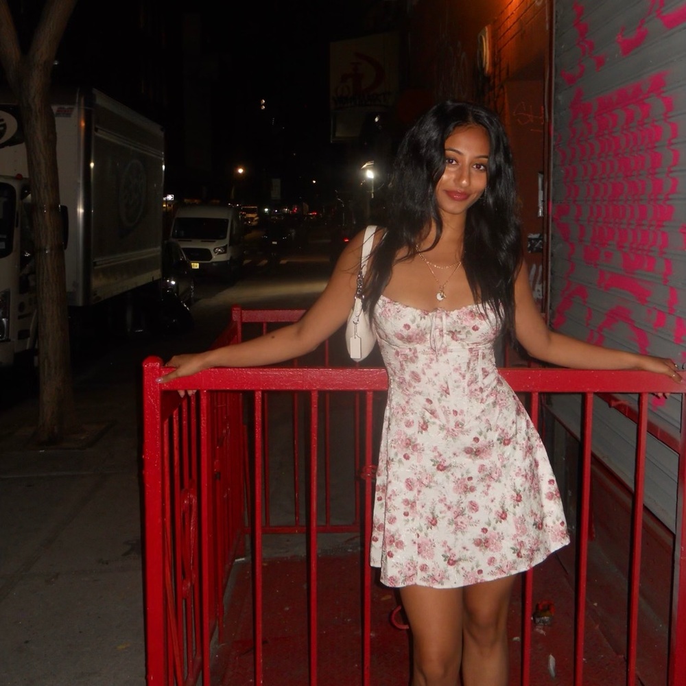 Floral White Dress